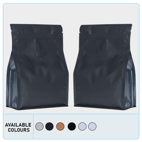 Flat Bottom Pouches With Normal Zipper and Valve