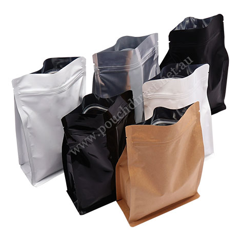 Flat Bottom Pouches With Normal Zipper Flat Bottom Pouches With Normal Zipper