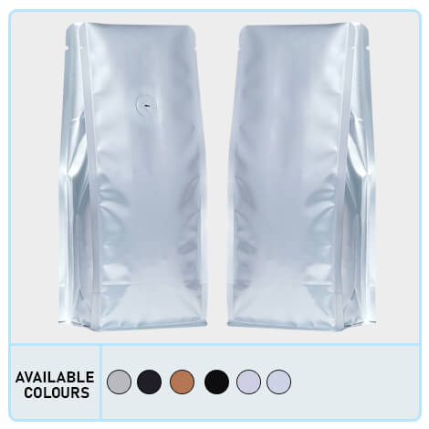 Flat Bottom (Box Bottom) Pouches No Zipper With Valve