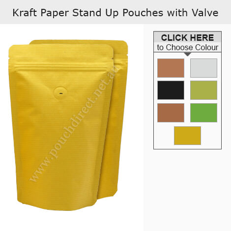 Kraft Paper Stand Up Pouches With Valve Kraft Paper Stand Up Pouches With Valve