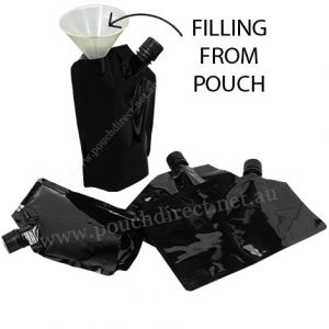 Shiny Black 16mm Spout Pouches