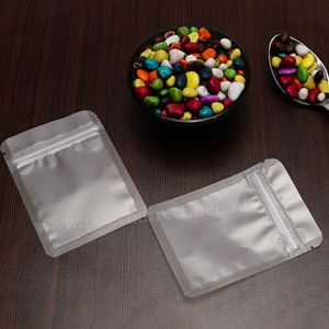 Frosted Three Side Seal Pouches With Zipper