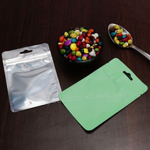 Clear / Matt Light Green 3 s s Pouch With Zipper & Euro Slot