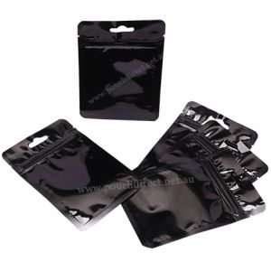 Three Side Seal Pouches With Zipper & Euro Slot