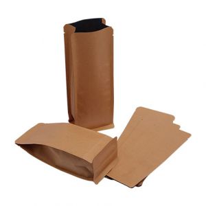 Brown Paper Flat Bottom Pouches No Zipper