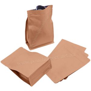 Flat Bottom (Box Bottom) Pouches With Normal Zipper