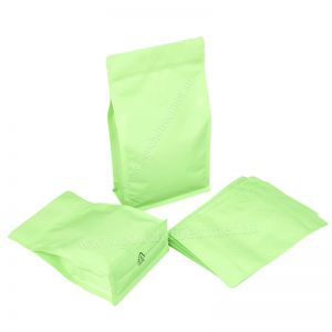 Recyclable Flat Bottom Pouch With normal zipper and valve