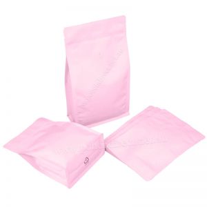 Recyclable Flat Bottom Pouch With normal zipper and valve