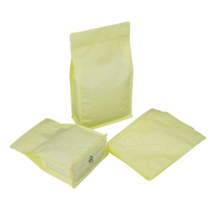 Recyclable Flat Bottom Pouch With normal zipper and valve