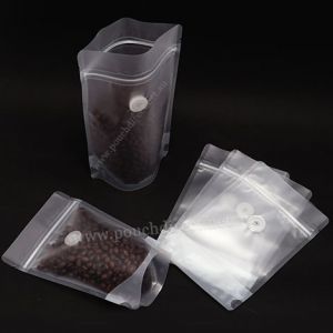 Frosted Stand Up Pouches With Zipper & Valve