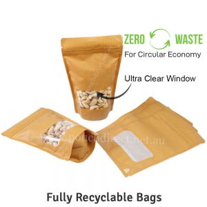 Recyclable Stand Up Pouches With Rectangle Window