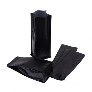 Matt Black Flat Bottom Pouches No Zipper