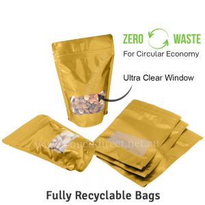 Recyclable Stand Up Pouches With Rectangle Window