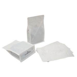 Recyclable Flat Bottom Pouch With normal zipper and valve