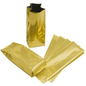 Shiny Gold Side Gusset Bags No Zippe