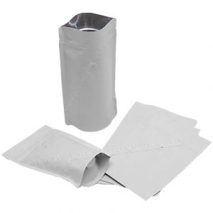 White Kraft Paper Stand Up Pouches With Valve