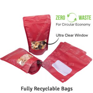 Recyclable Stand Up Pouches With Rectangle Window