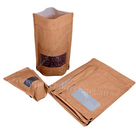 Kraft bags sales with window