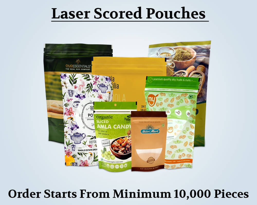 Custom Products Laser Scored Pouches